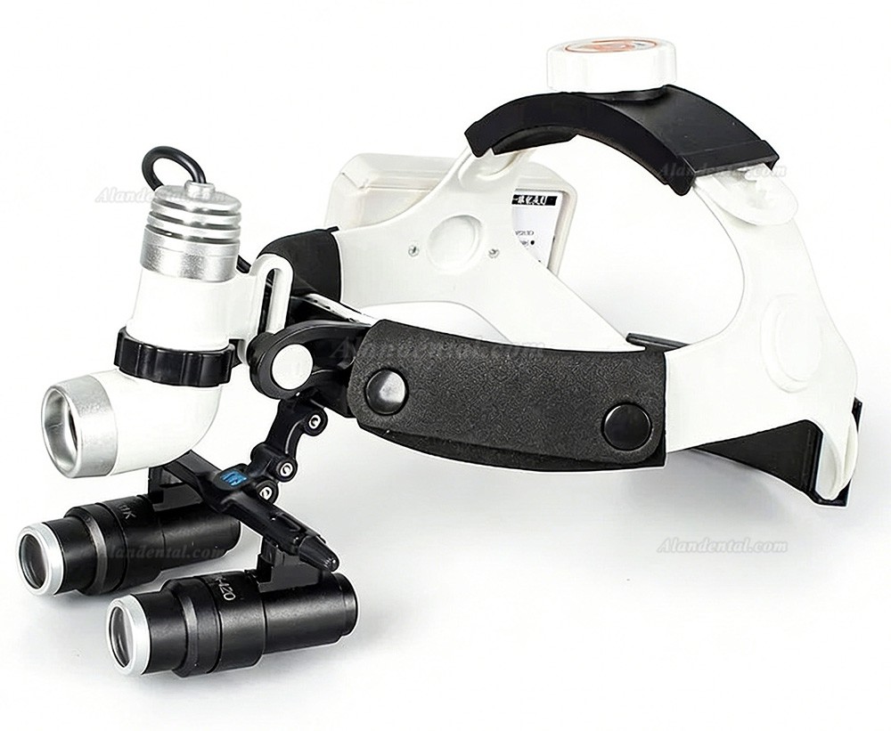 KWS 4.0X Dental Binocular Loupes + KWS KD-203AY-4 3W LED Medical Headlight with 2 Battery